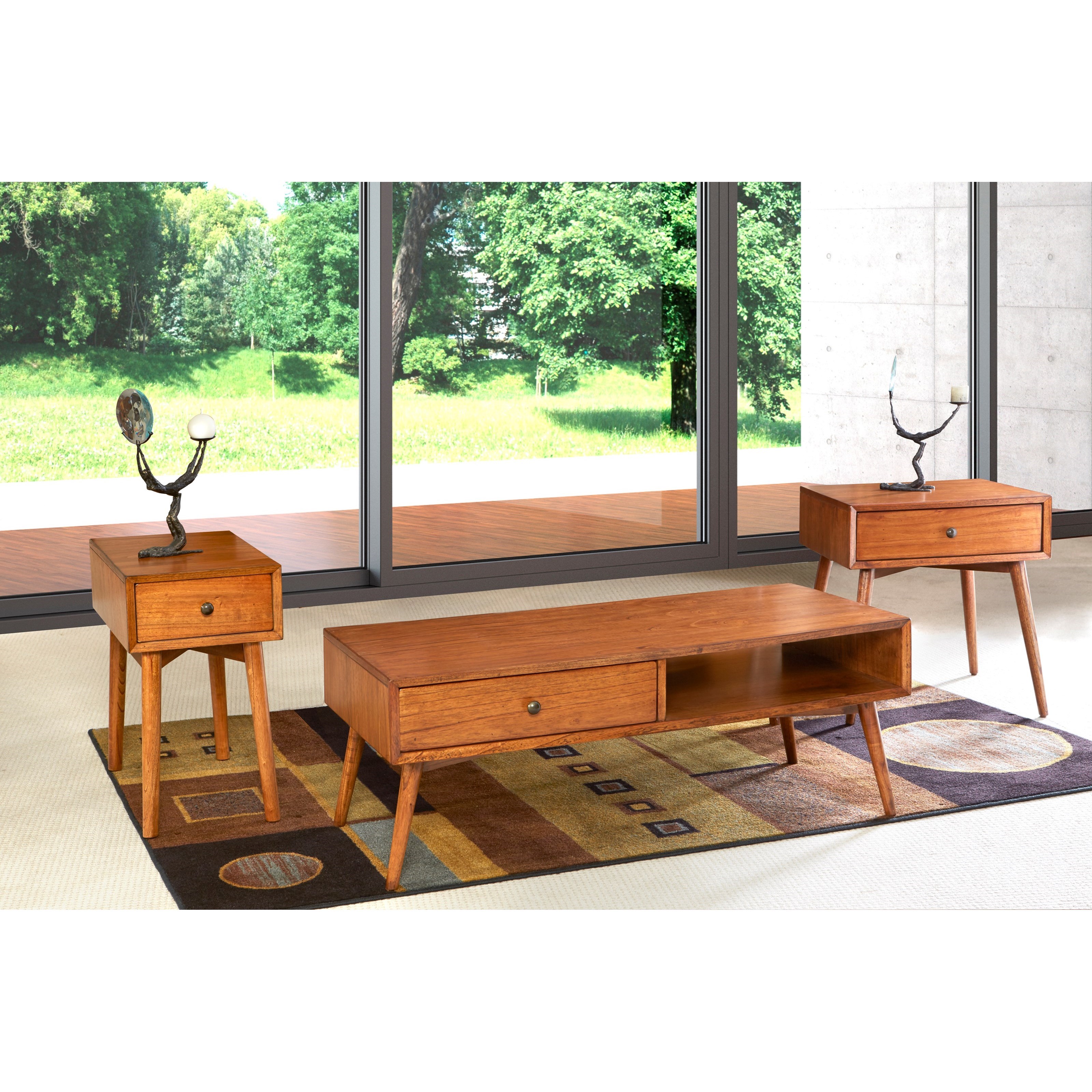 Sunny Designs American Modern Mid Century Modern Wood End Table Powell S Furniture And Mattress End Tables