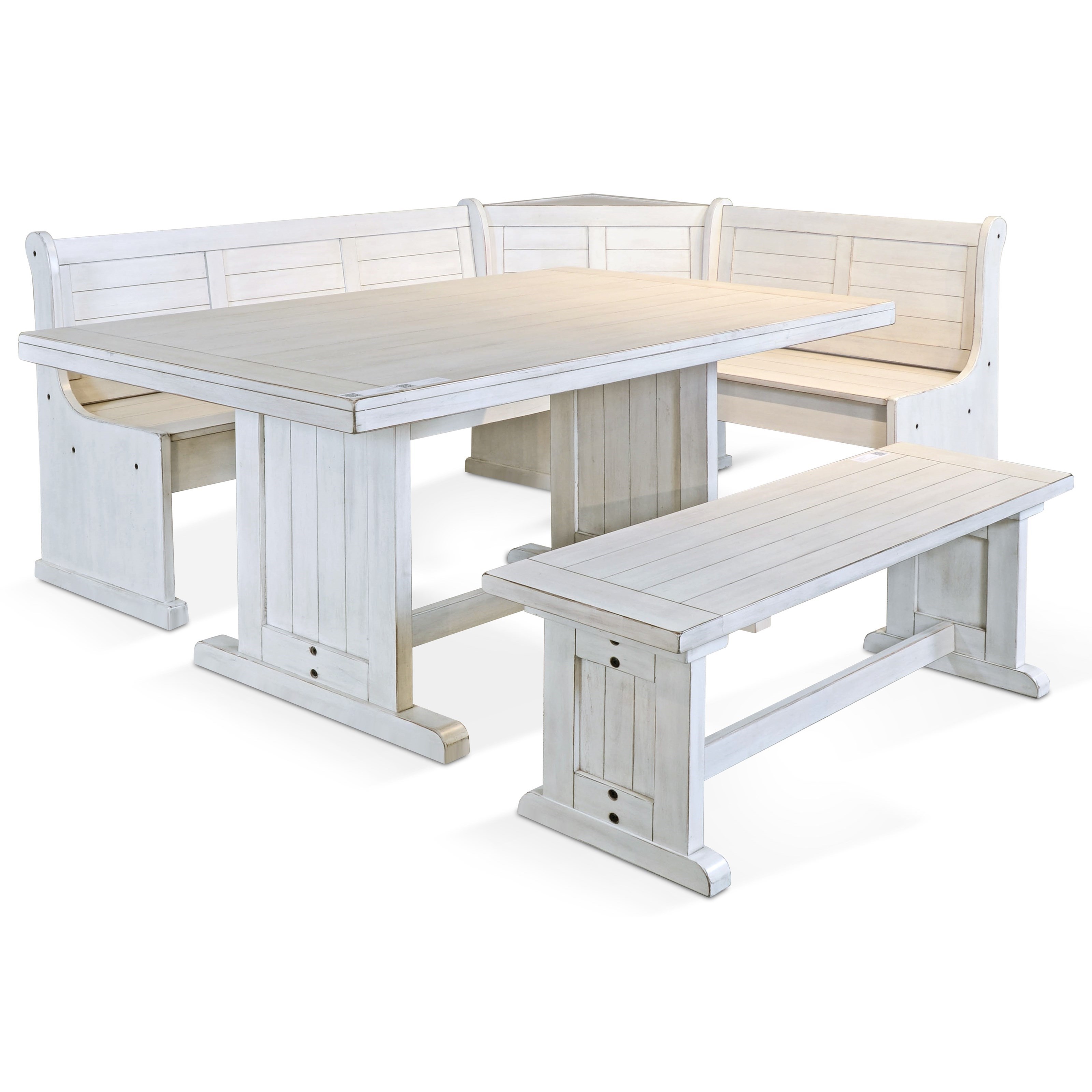 breakfast table and bench