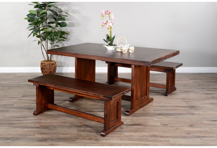Sunny Designs Bayside Table With 2 Benches Home Furnishings