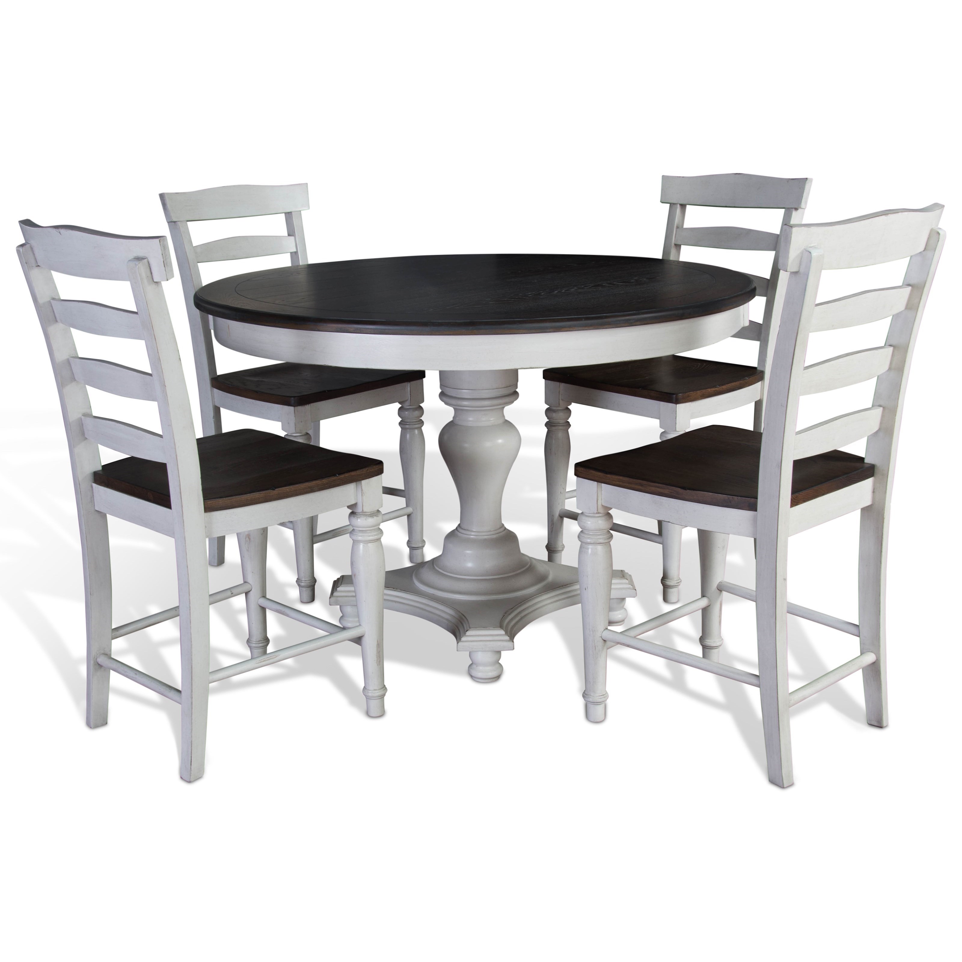 Sunny Designs Bourbon County 5 Piece Round Table Chair Set