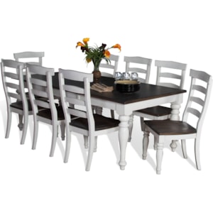 Sunny Designs Bourbon County 9 Piece Extension Dining Table Set With Ladderback Chairs Home Furnishings Direct Dining 7 Or More Piece Sets