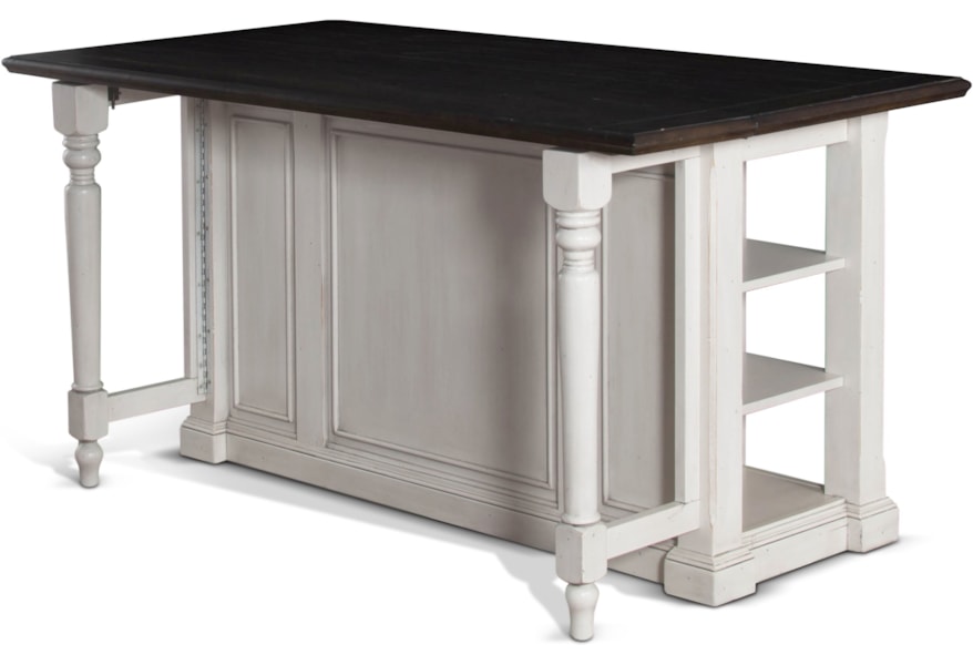 Homestyles Monarch White Kitchen Island With Drop Leaf 5020 94