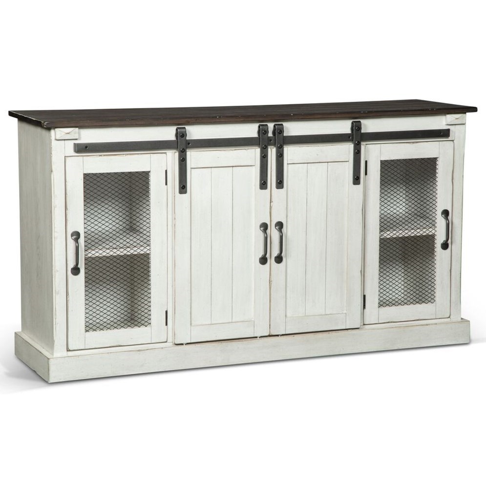 Sunny Designs Bourbon County Cottage 65 Credenza With Sliding