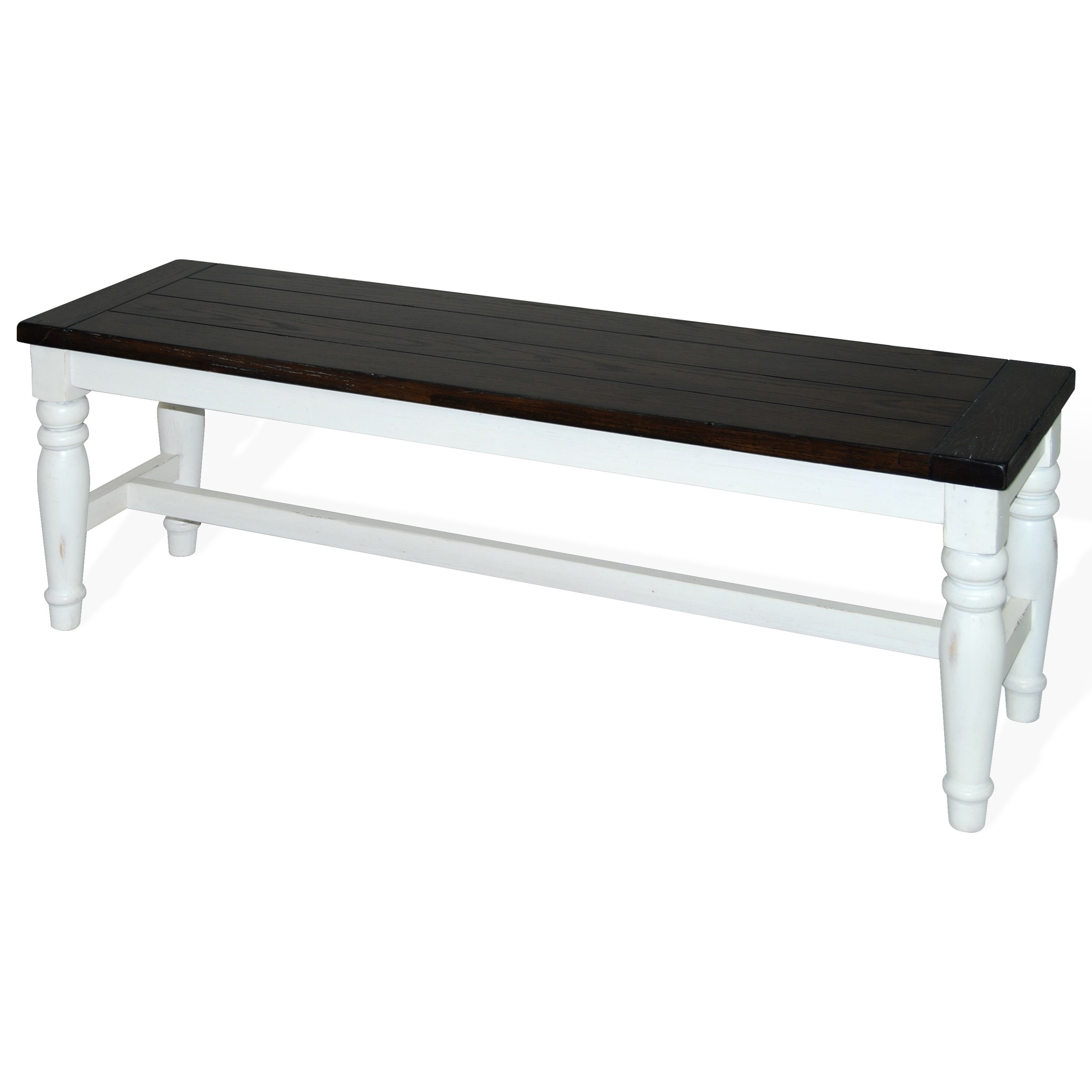 Carriage House Cottage Two Tone Dining Bench With Mindi Veneer Seat By Sunny Designs At John V Schultz Furniture