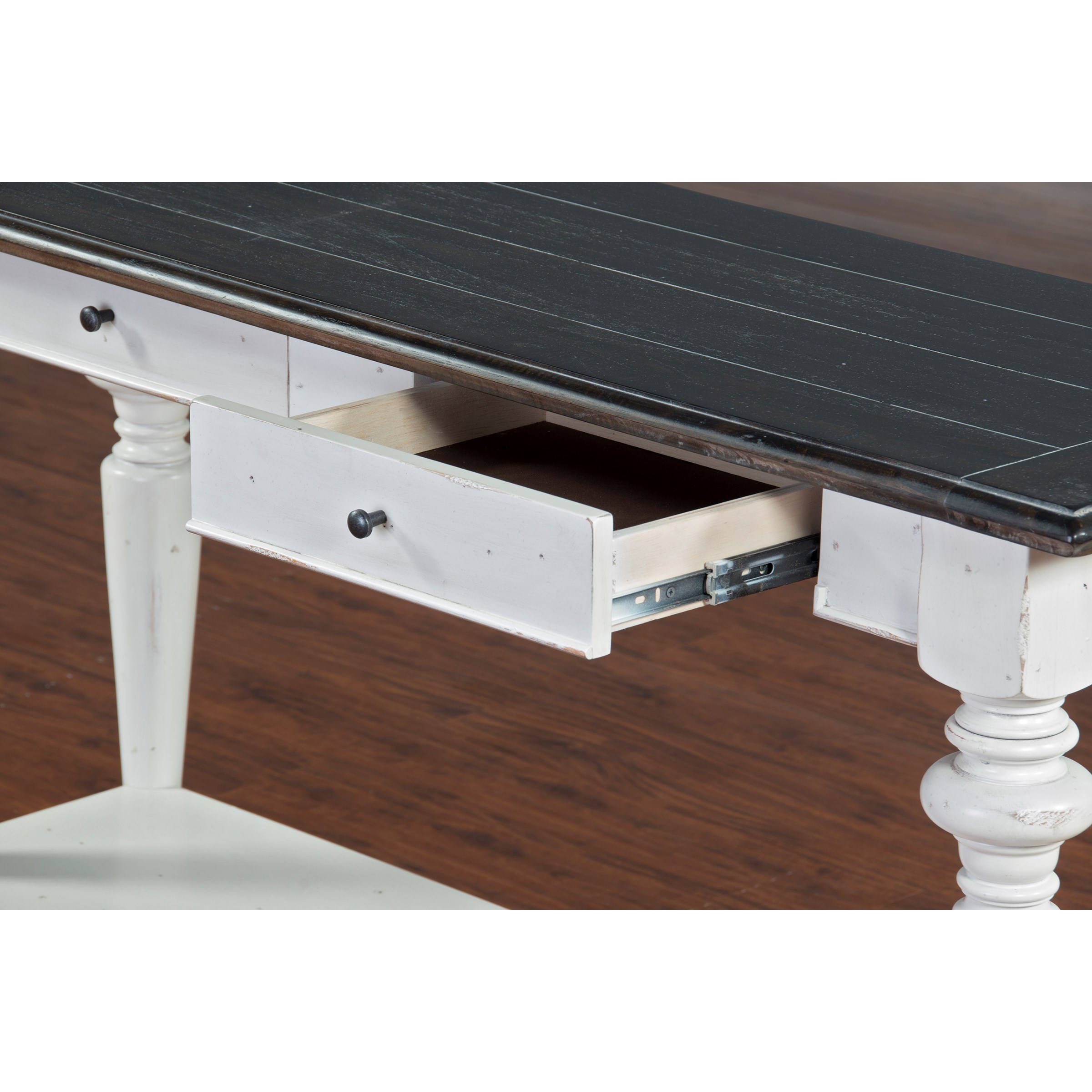Sunny Designs Carriage House Cottage Sofa Table With Two Tone Finish Conlin S Furniture Sofa Tables Consoles