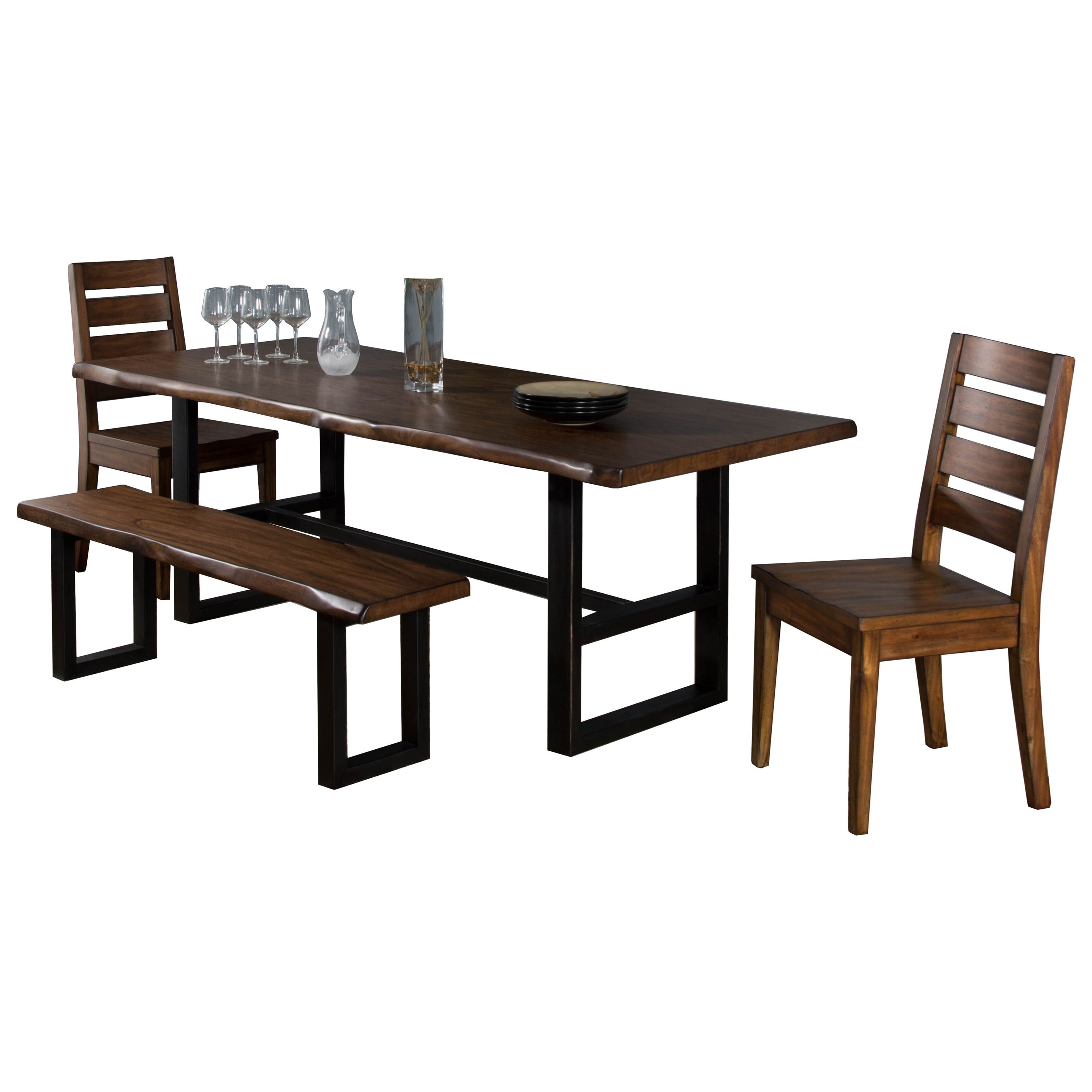 Sunny Designs Crescent Hill Ladderback Chair W Wooden Seat