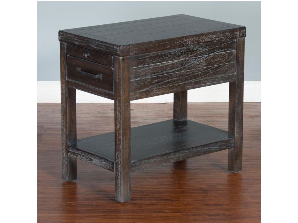 Dundee Rustic Chair Side Table With 3 Drawers By Sunny Designs At Stoney Creek Furniture
