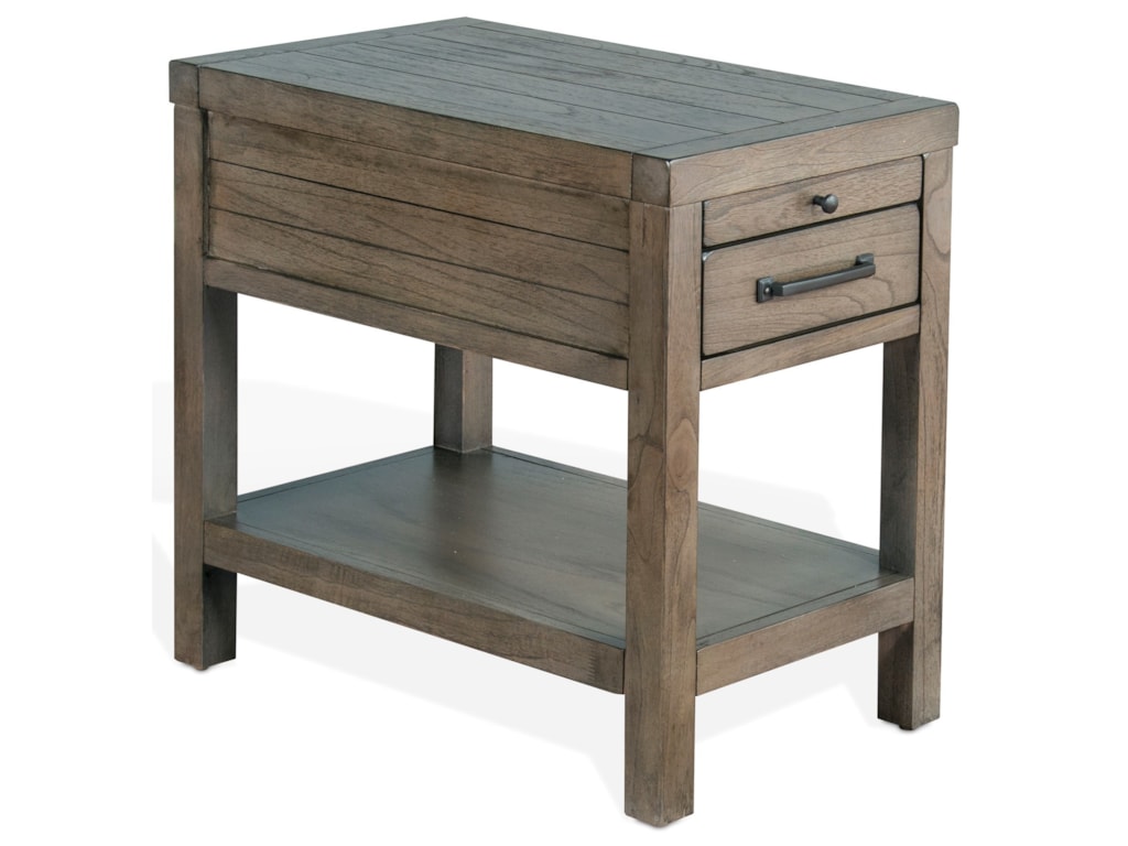 Glasgow Rustic Chair Side Table With Felt Lined Top Drawer By Sunny Designs At Bennett S Furniture And Mattresses