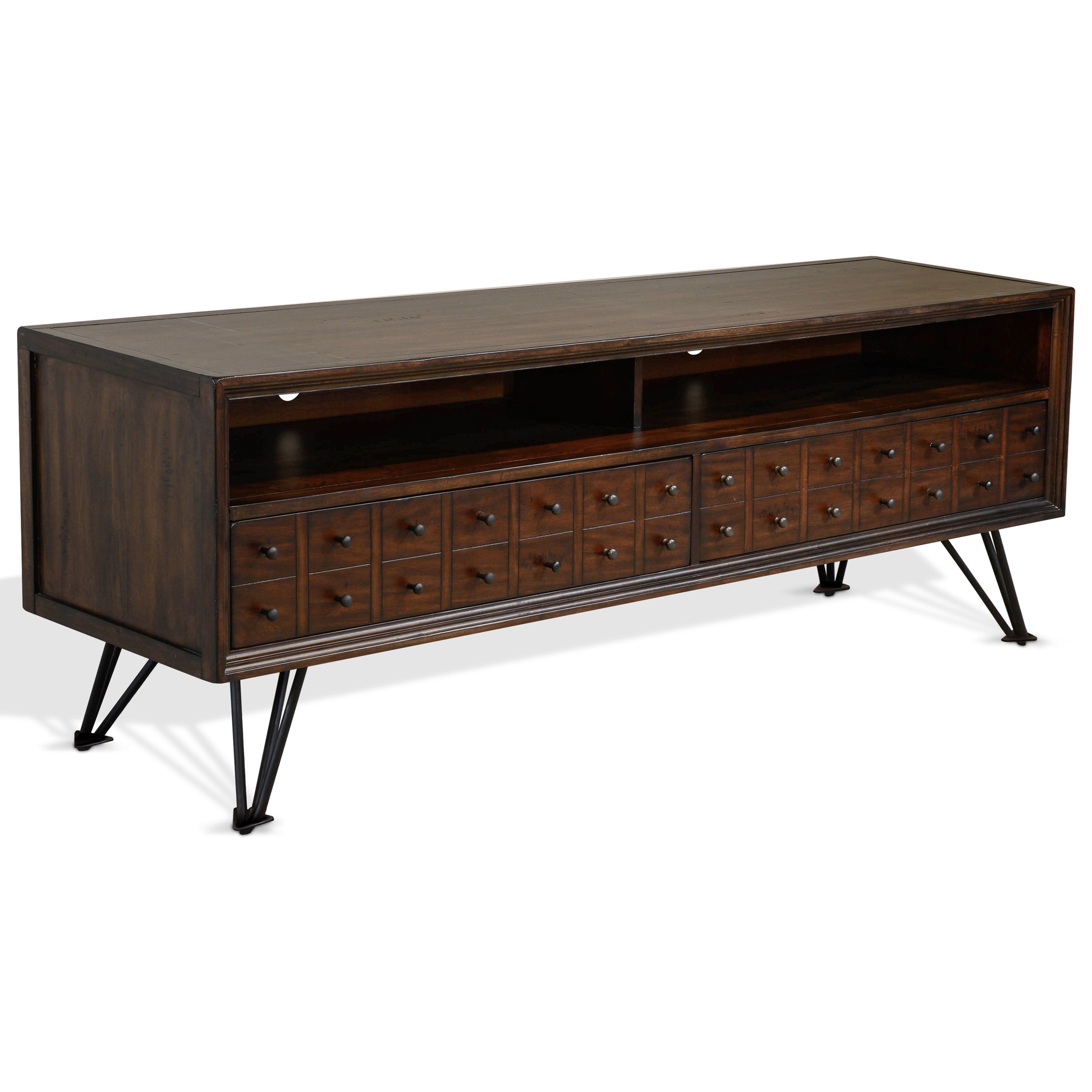 Sunny Designs Hampton 3622wp M74 74 Media Stand With Hairpin Legs