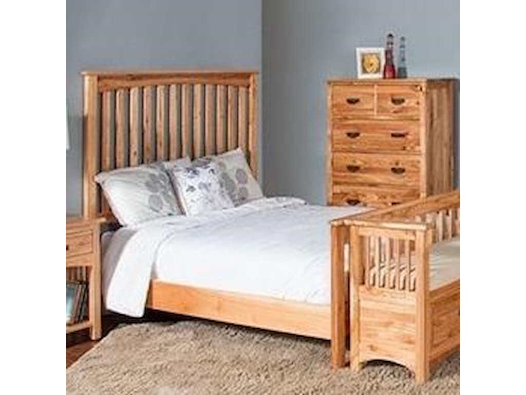 Sunny Designs Harrisburg Mission King Panel Bed With Solid Wood Harrisburg Mission King Panel Bed With Solid Wood Construction By Sunny Designs