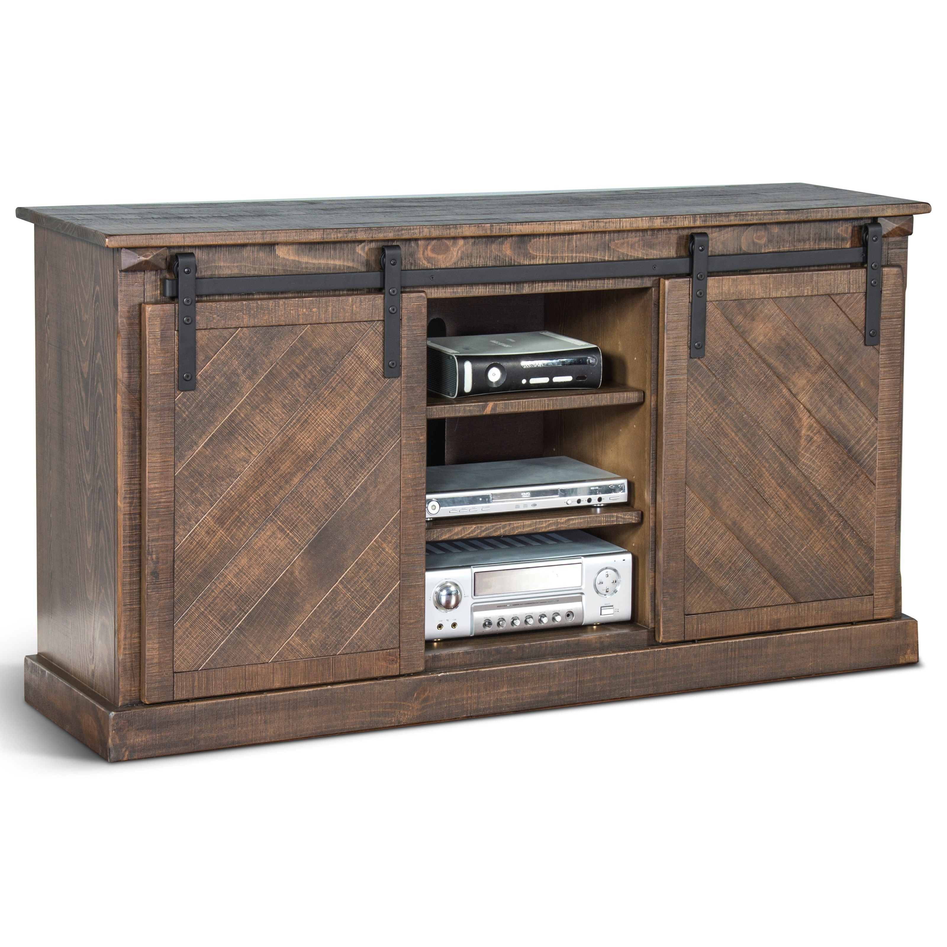 Sunny Designs Homestead 2 65 Tv Console With Sliding Barn Doors
