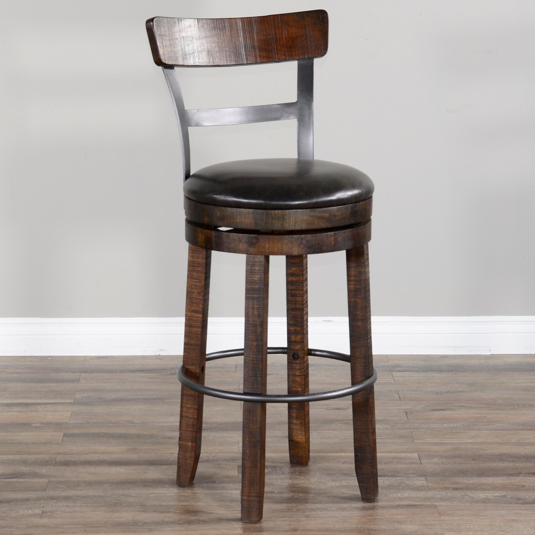 Sunny Designs Homestead 2 Rustic Swivel Bar Stool Conlin S Furniture Bar Stools