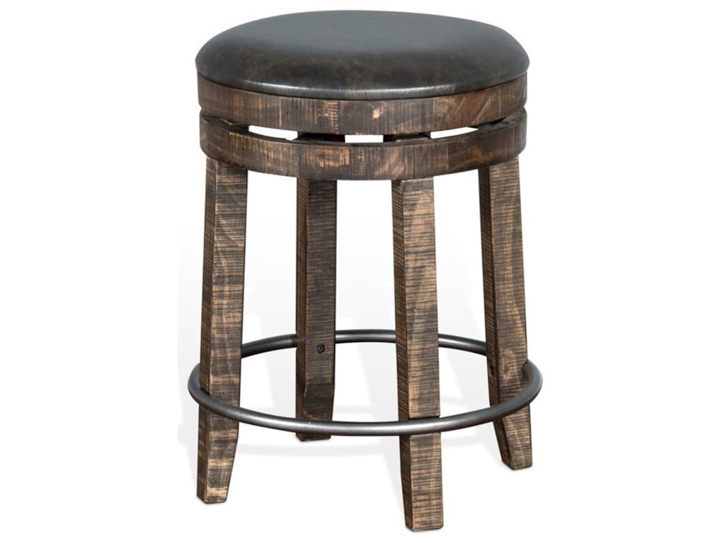 Sunny Designs Metro Flex 1624tl 24 Rustic Backless Swivel Stool With Sunny Designs Metro Flexbackless Swivel Stool