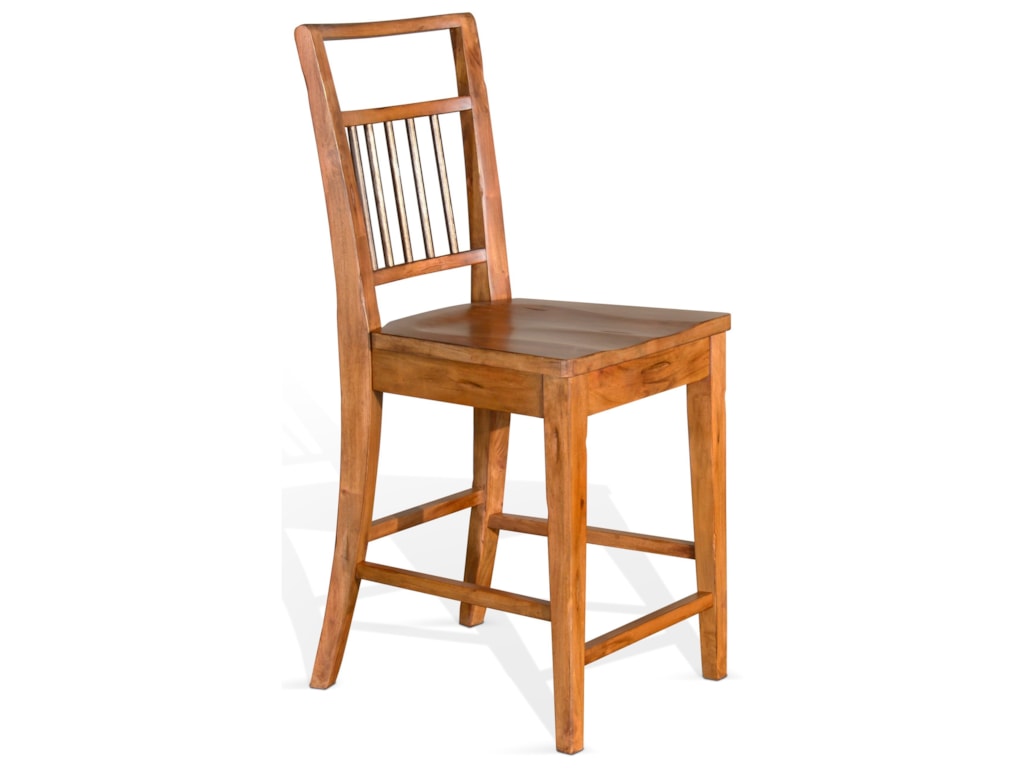 Sunny Designs Mossy Oak Nativ Living Solid Wood Counter Height Sunny Designs Mossy Oak Nativ Living Solid Wood Counter Height Barstool With Metal Slat Back