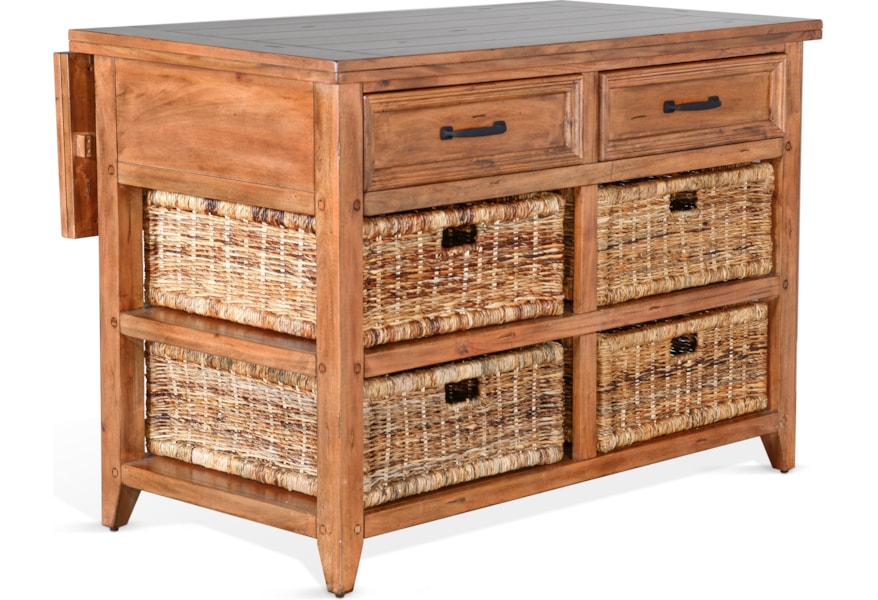 Sunny Designs Mossy Oak Nativ Living Rustic Kitchen Island Table