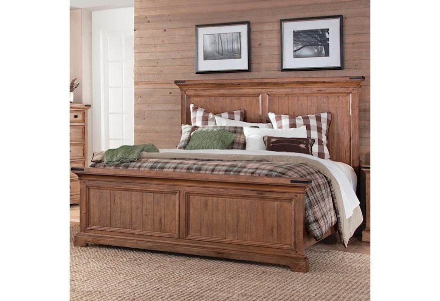 Sunny Designs Mossy Oak Nativ Living Rustic Queen Panel Bed
