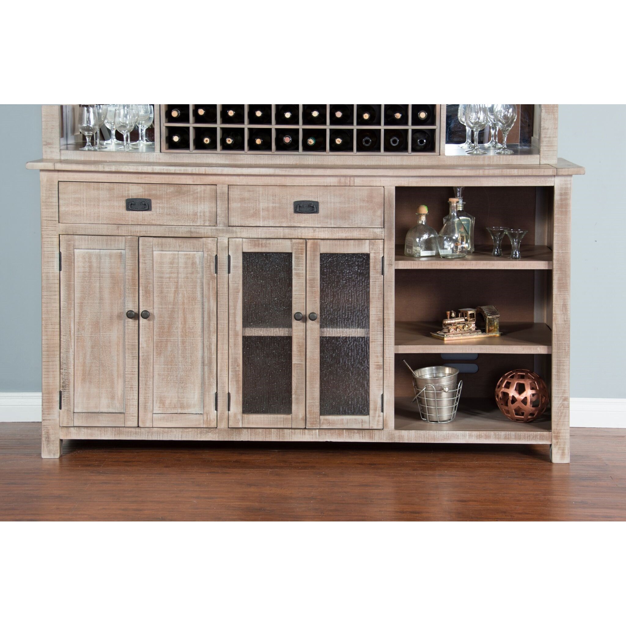 Sunny Designs Pinehurst Transitional Buffet With Removable Shelves