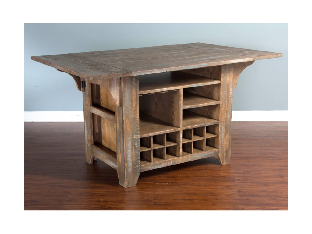 Sunny Designs Puebla 5 Piece Kitchen Island With Drop Leaves Set Sunny Designs Puebla5 Piece Kitchen Island With Drop Leaves Set