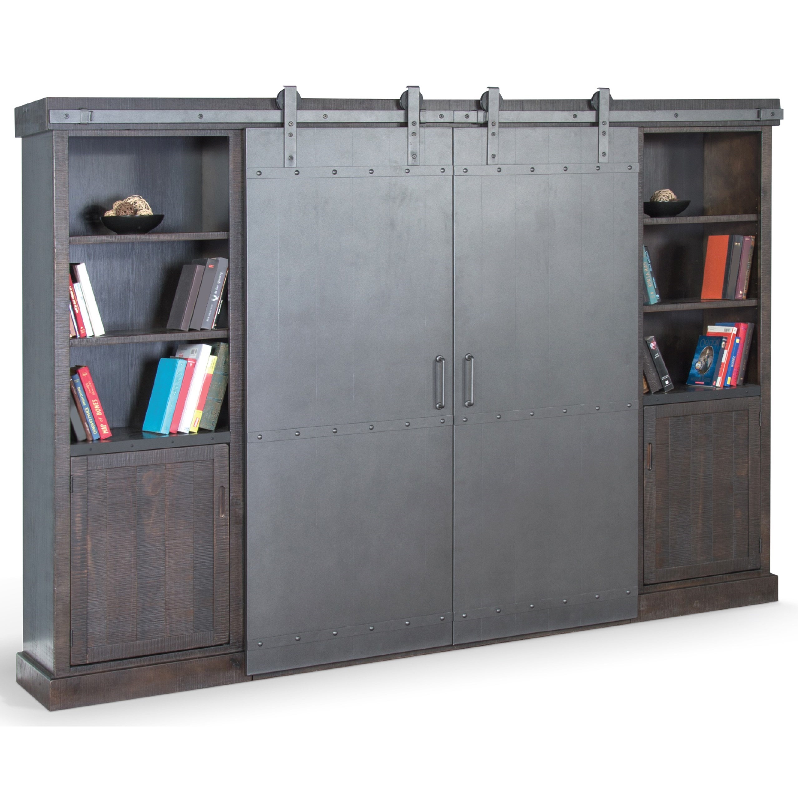 Sunny Designs Radcliff Factory Entertainment Wall Unit With Metal