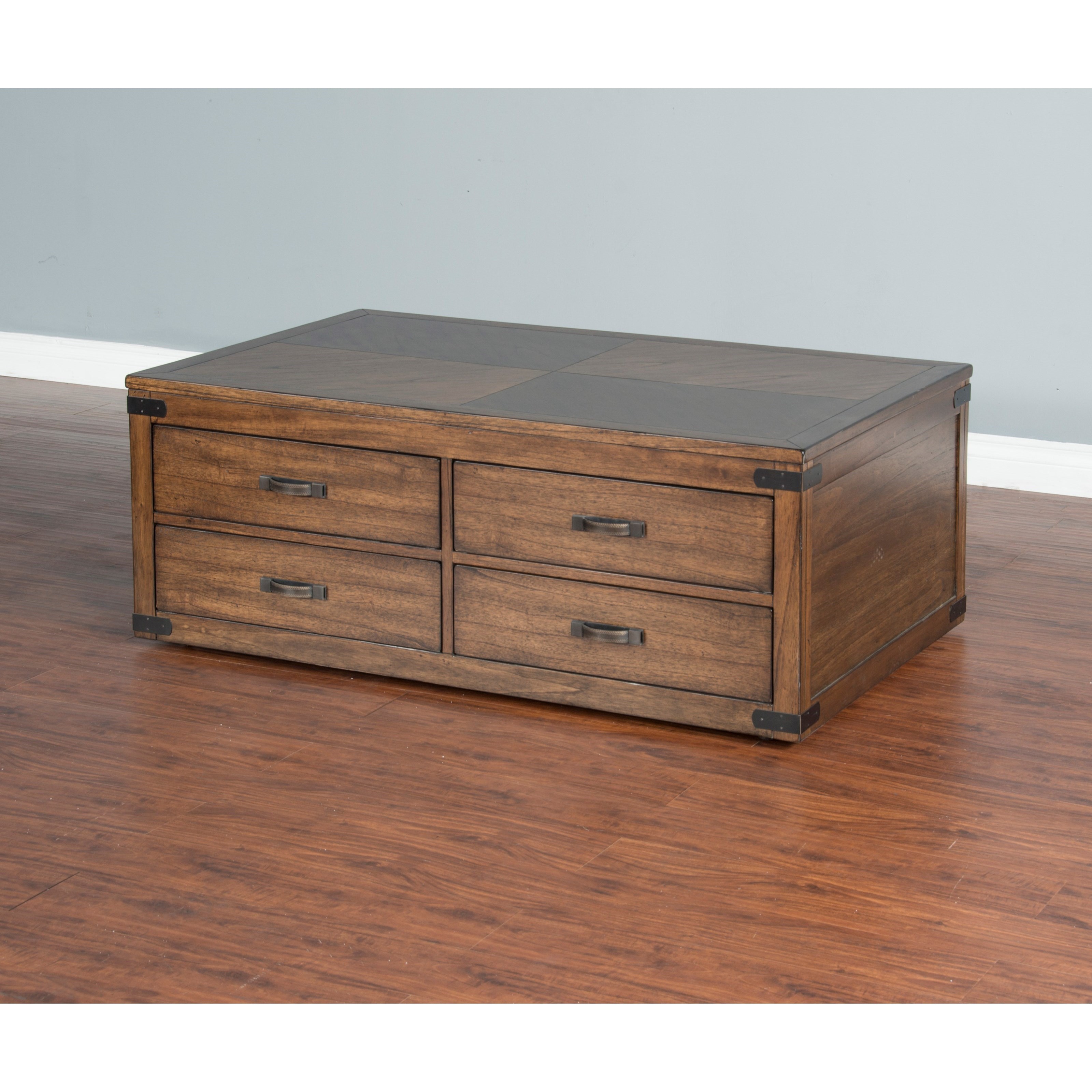 Sunny Designs Safari Coffee Table W 4 Drawers Casters