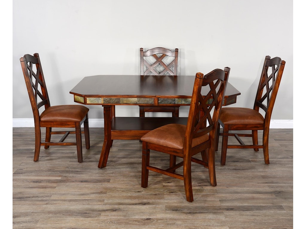 Sunny Designs Santa Fe 2 Rustic Dining Table Set For 4 Wayside Furniture Dining 5 Piece Sets