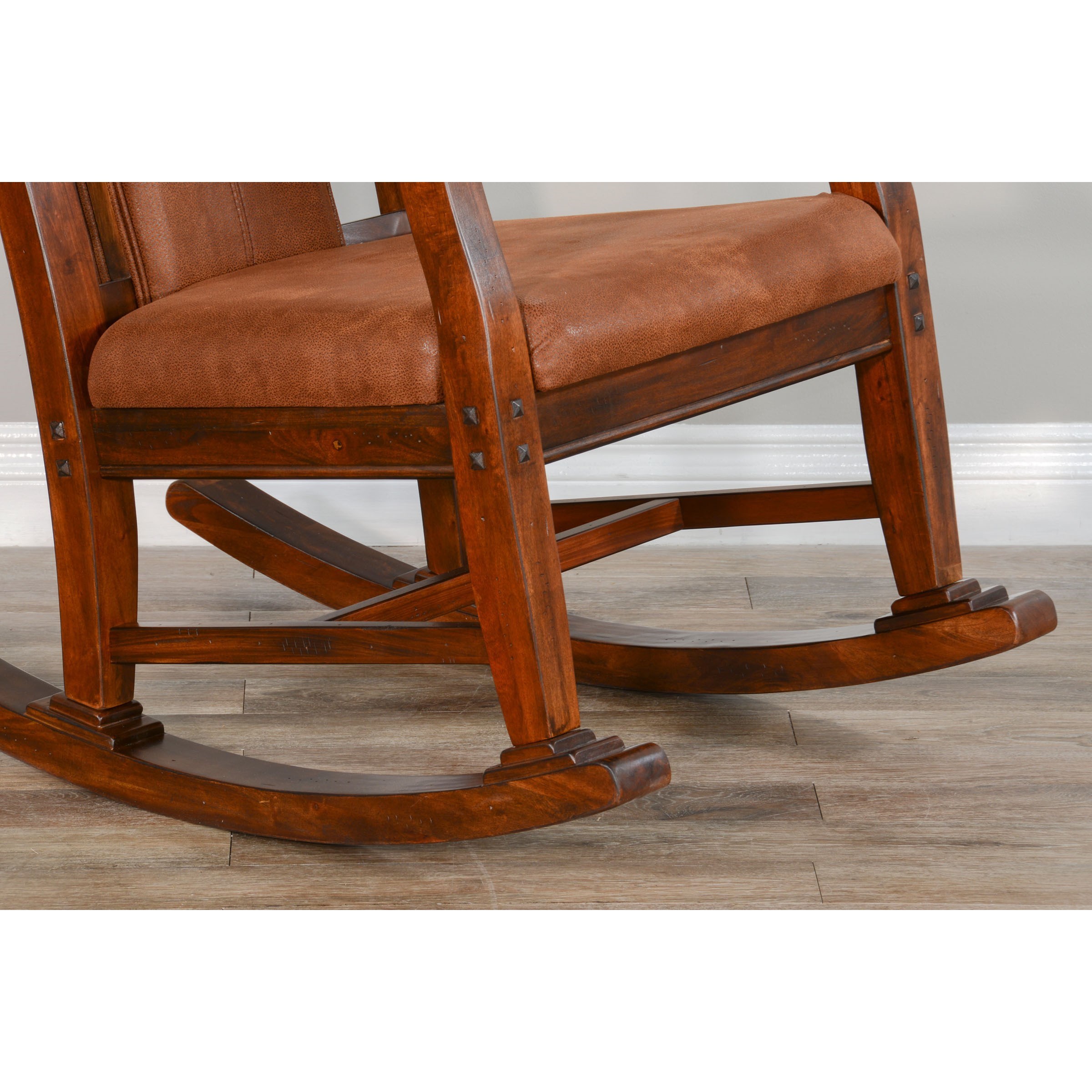 Sunny Designs Santa Fe 2 Wood Rocker With Upholstered Seat Wayside Furniture Wood Rockers