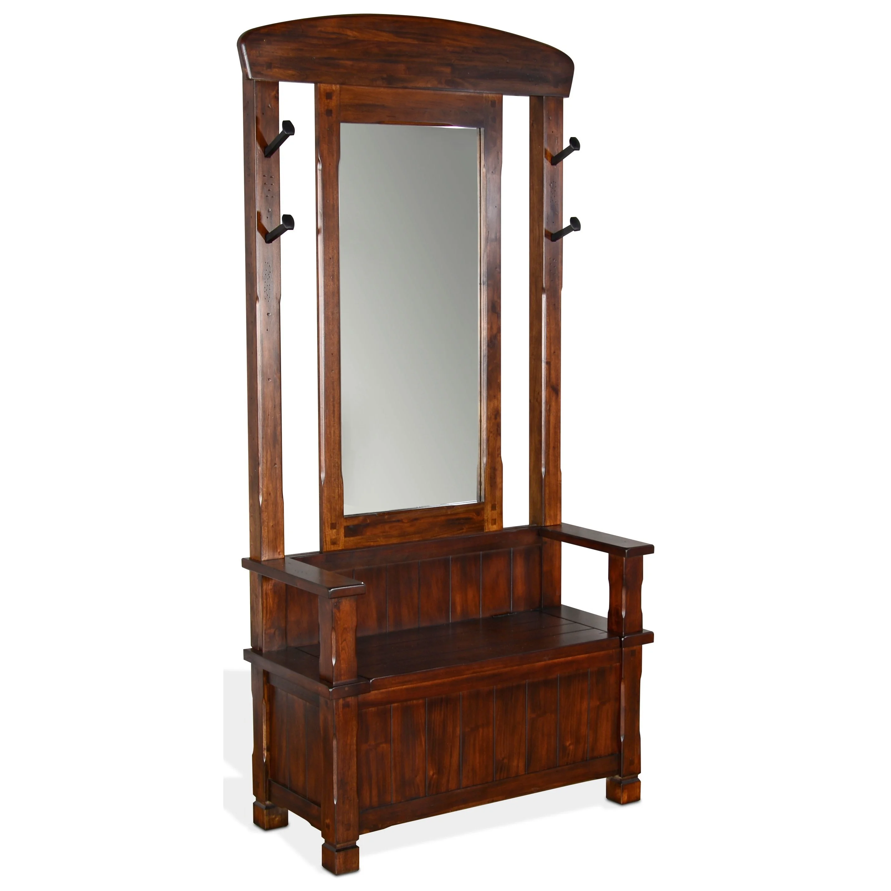 Antique Hall Tree Antique Coat Rack With Mirror Sunny Designs