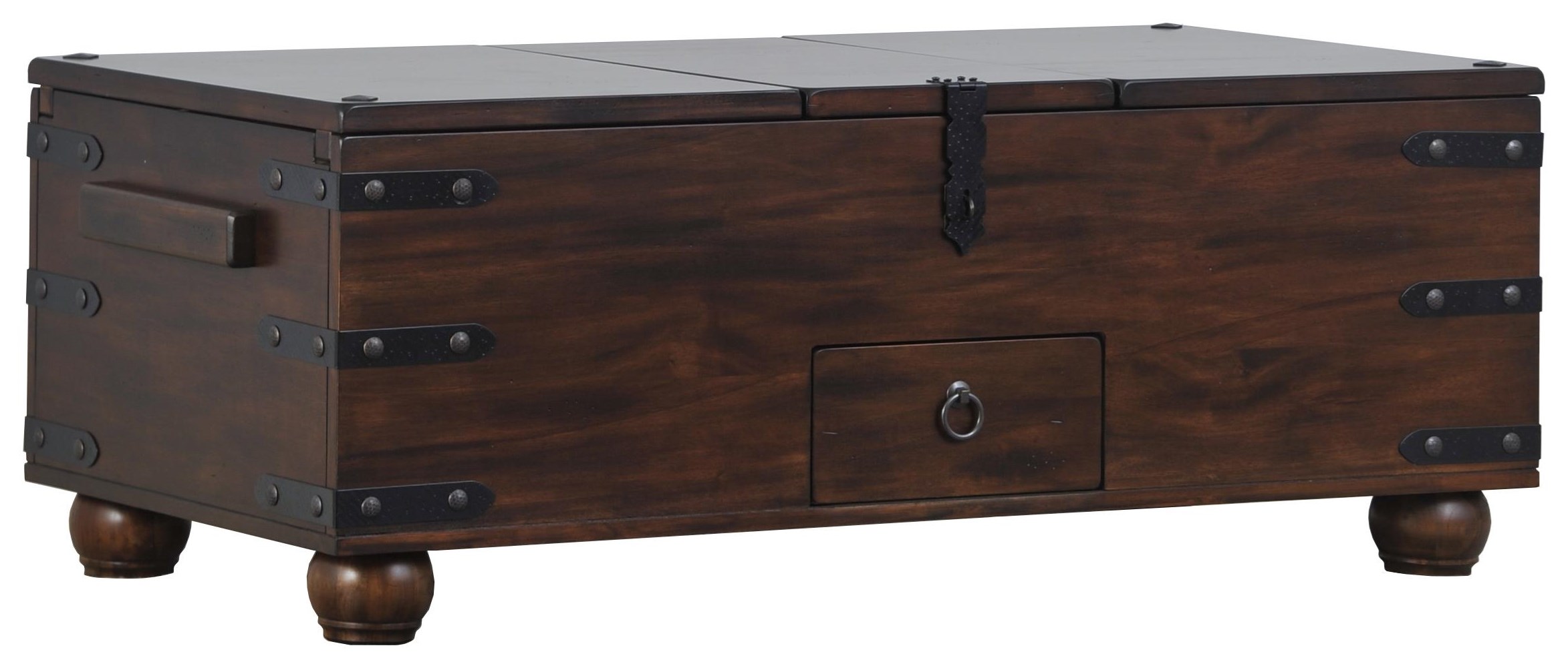 Traditional Trunk Coffee Table With Storage Sadler S Home Furnishings Cocktail Coffee Tables