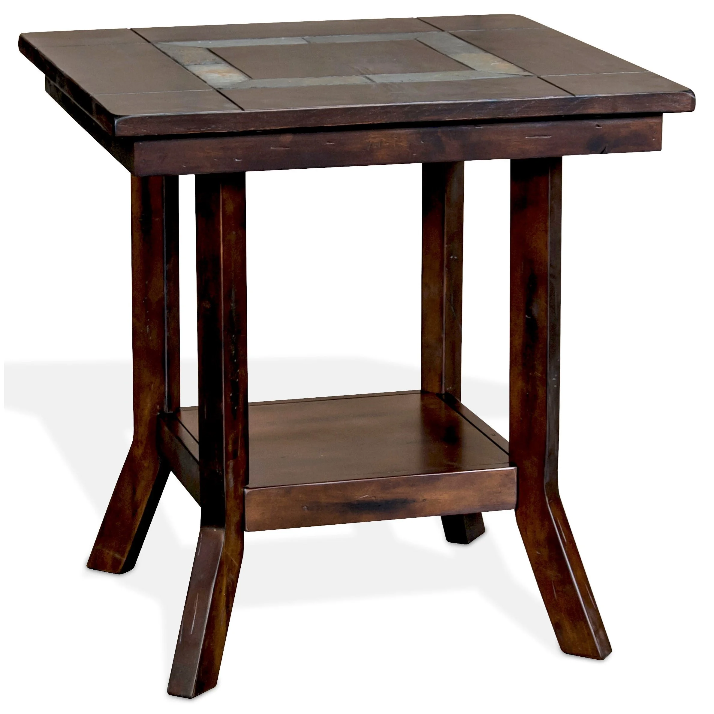 Sunny Designs Santa Fe 3175DC2-E End Table with Natural Slate