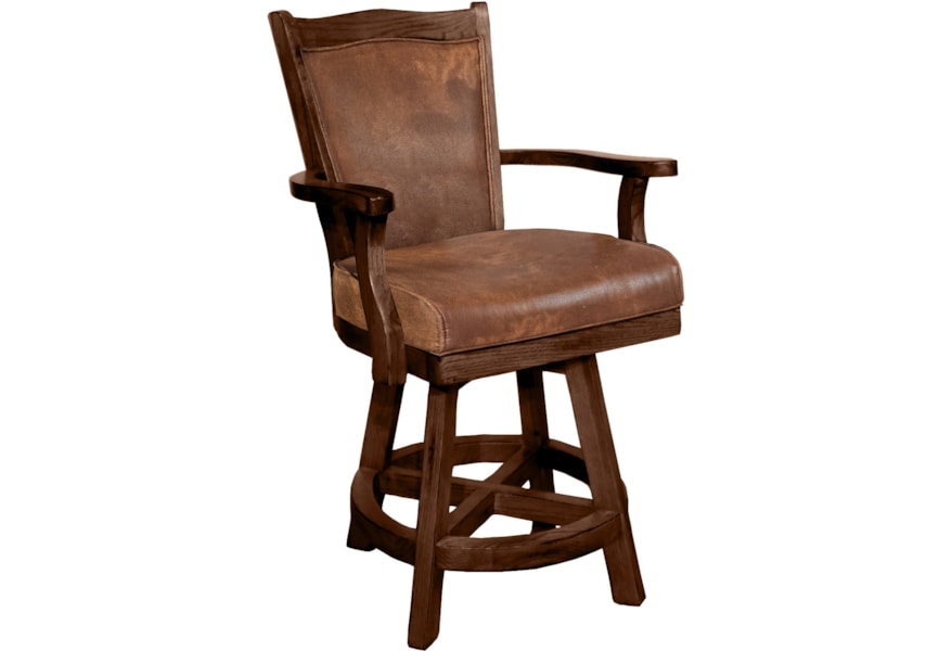 Sunny Designs Santa Fe Swivel Counter Height Barstool With Cushion