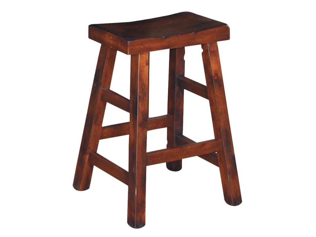 Sunny Designs Santa Fe24 Inch High Saddle Seat Stool