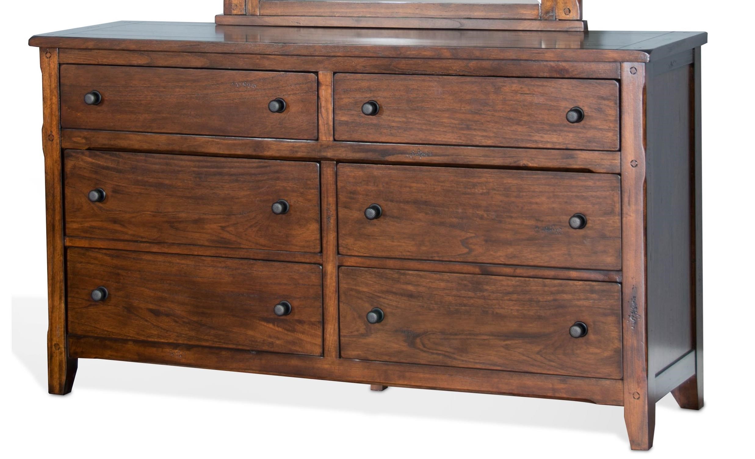 Sunny Designs Santa Fe Rustic Six Drawer Dresser Suburban