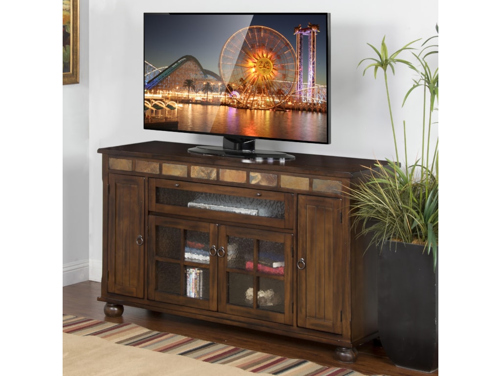 Sunny Designs Santa Fe Traditional 62 Inch Counter Height Tv Console Sunny Designs Santa Fe62 Inch Tv Console