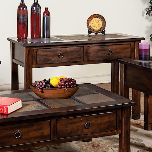 Sunny Designs Santa Fe Sofa Console Table W Slate Top Sparks Sunny Designs Santa Fe Sofa Console Table W Slate Top