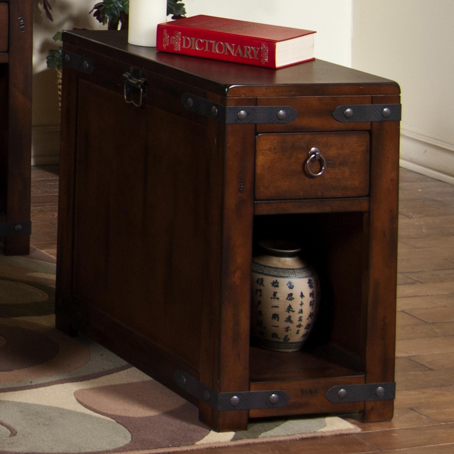 Sunny Designs Santa Fe Rustic Chair Side Table W Drawer Shelf