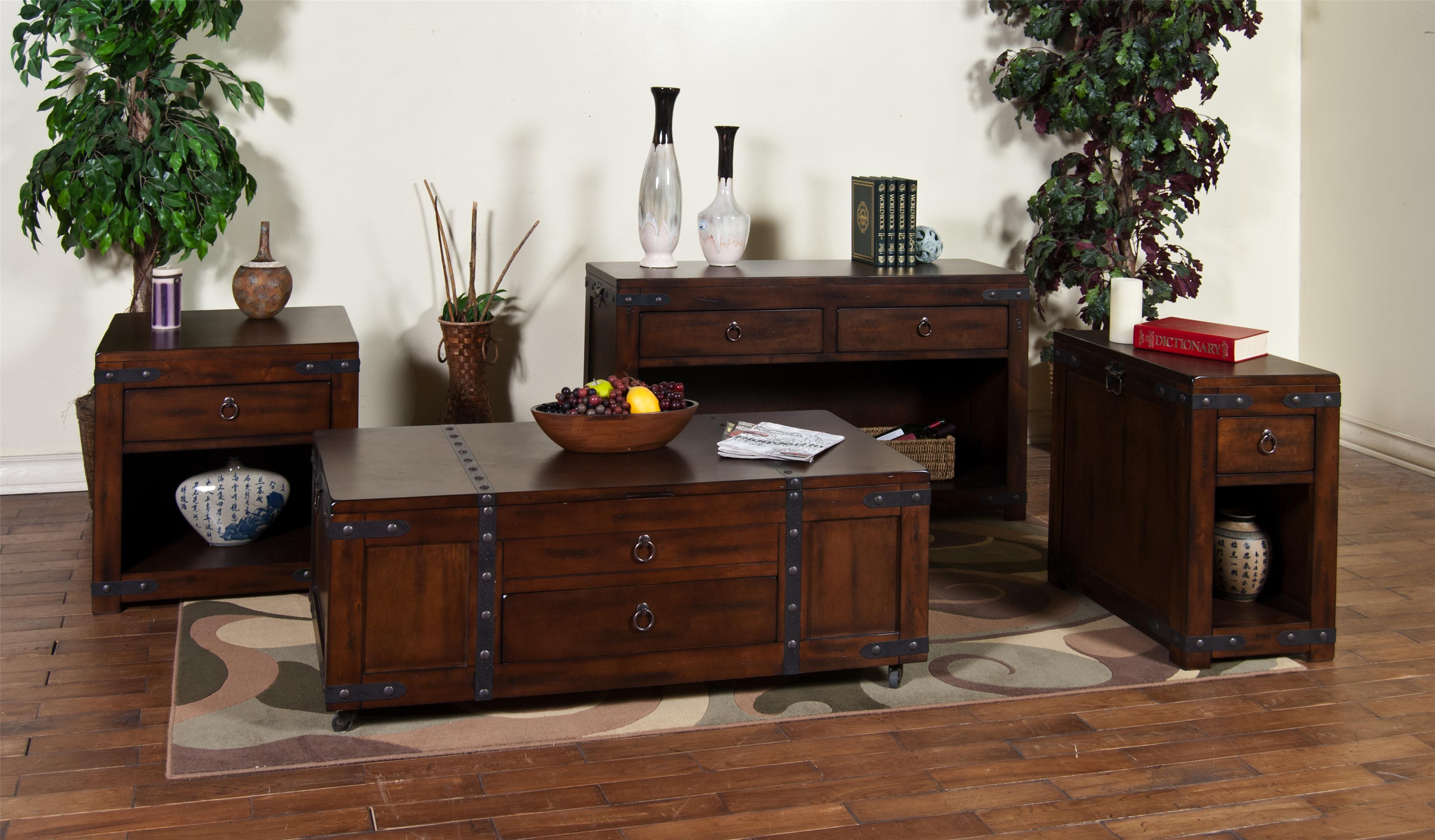 Sunny Designs Santa Fe Rustic Sofa Console Table W 2 Drawers Shelf Conlin S Furniture Sofa Tables Consoles