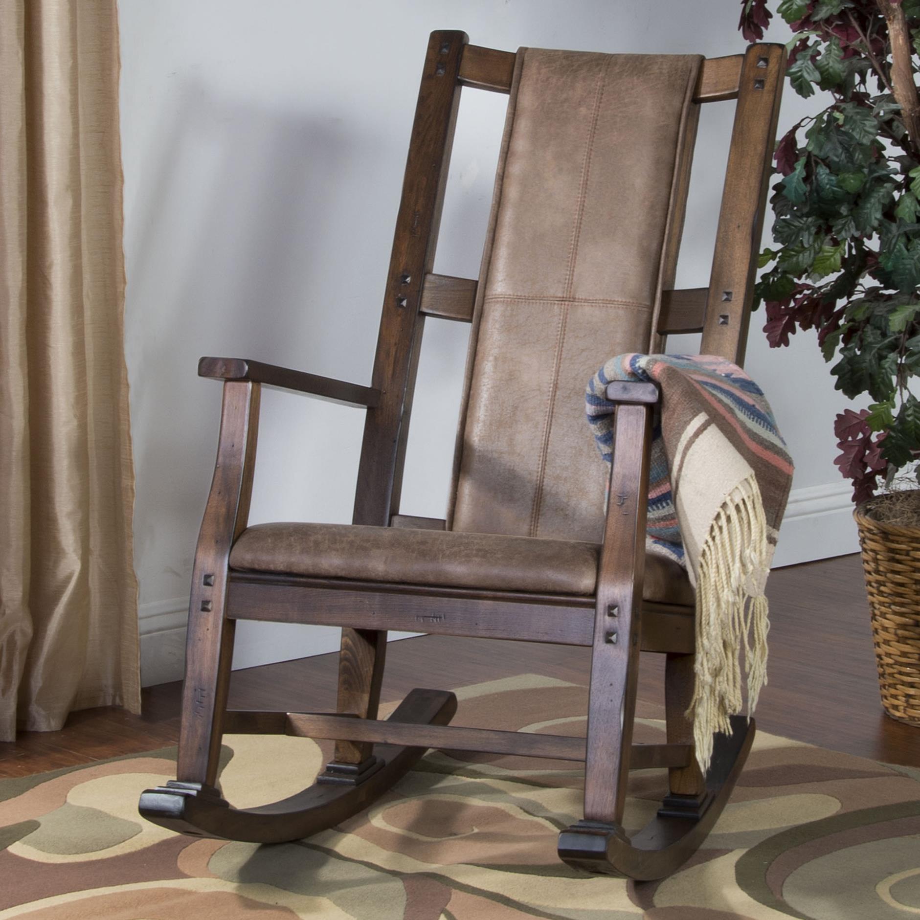 Sunny Designs Savannah Wood Rocker W Cushion Seat Back Conlin S Furniture Wood Rockers