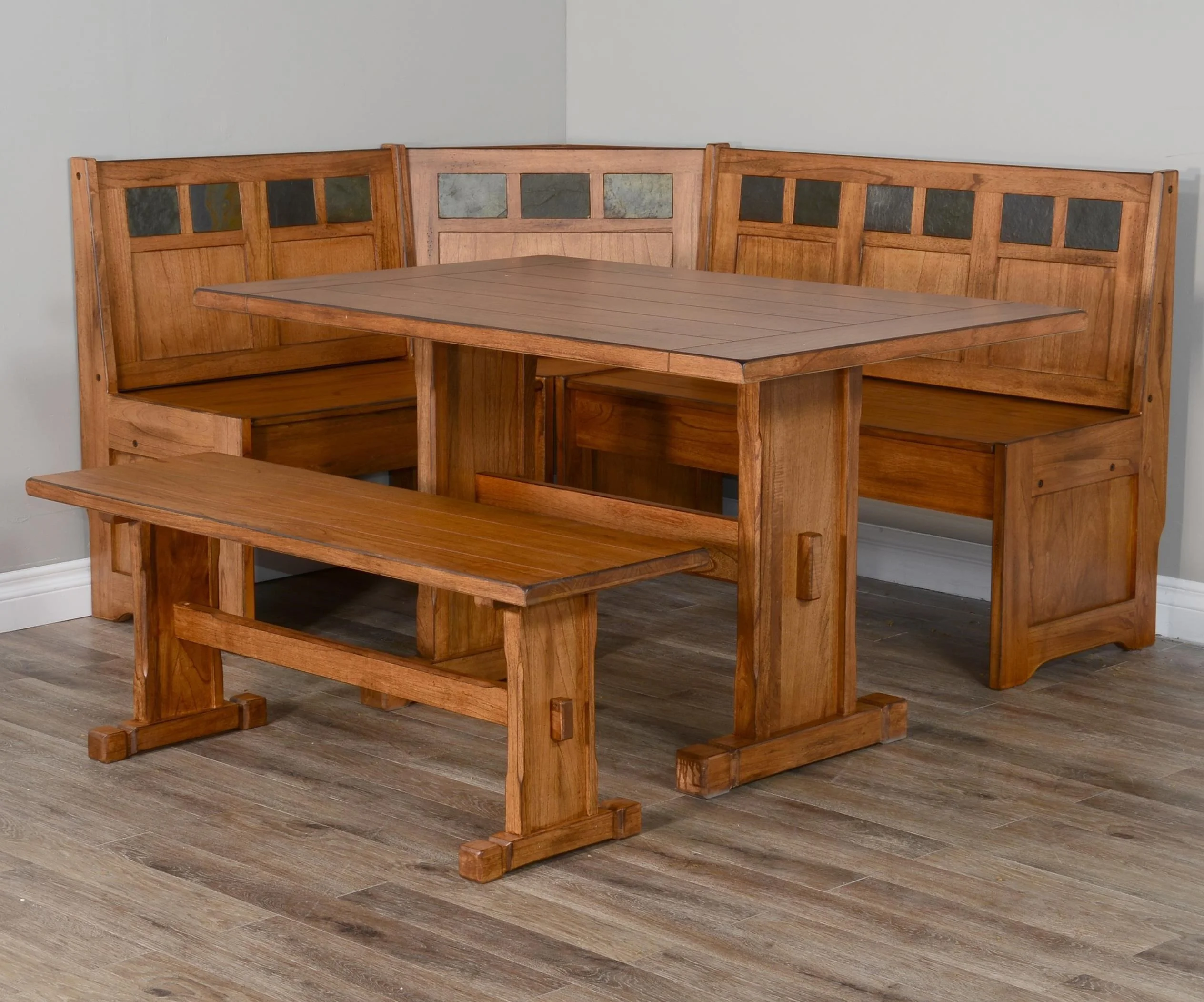 Sunny Designs Sedona 2 Rustic Breakfast Nook Set with Side ...