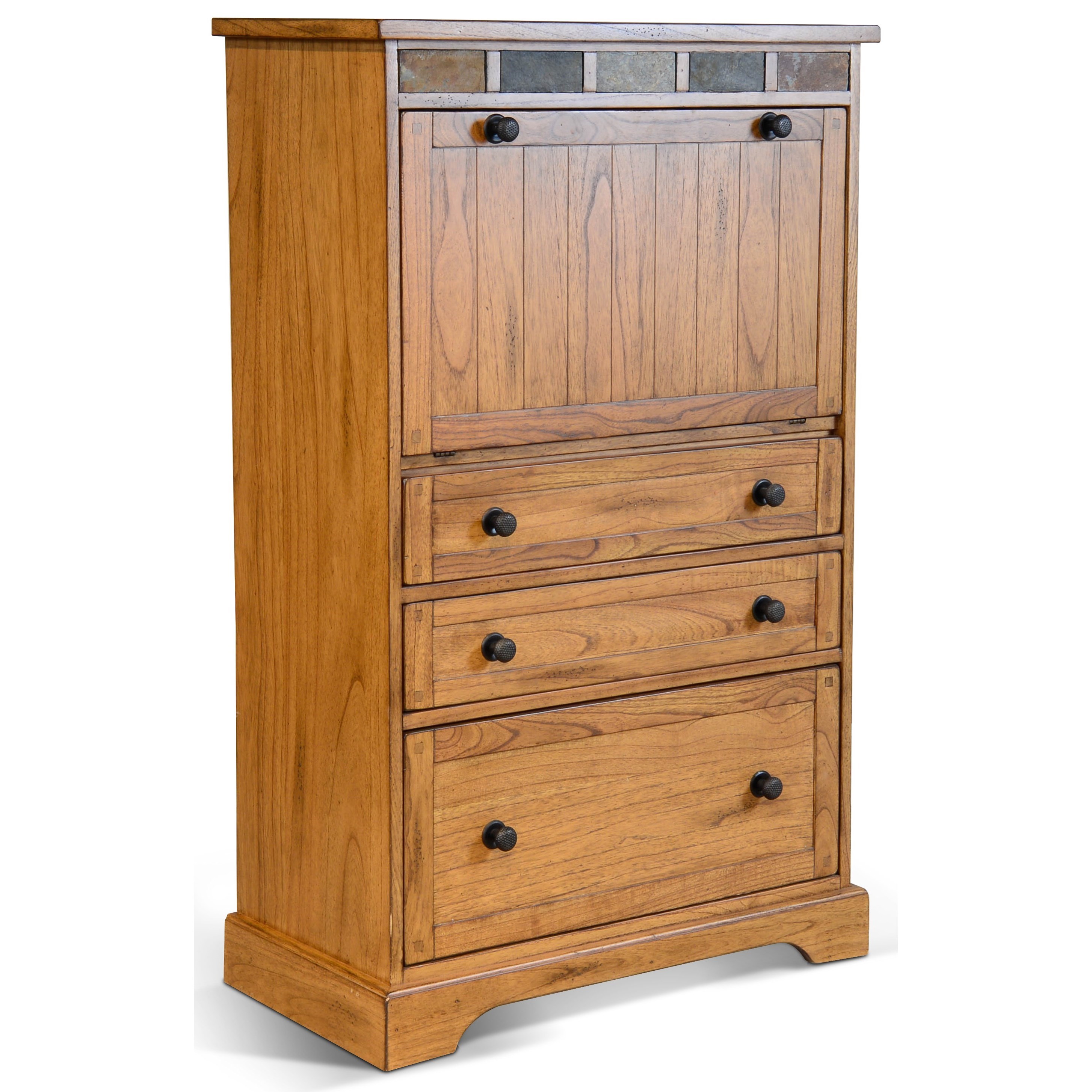Sunny Designs Sedona 2 Laptop Armoire With Drop Leaf Desk Top