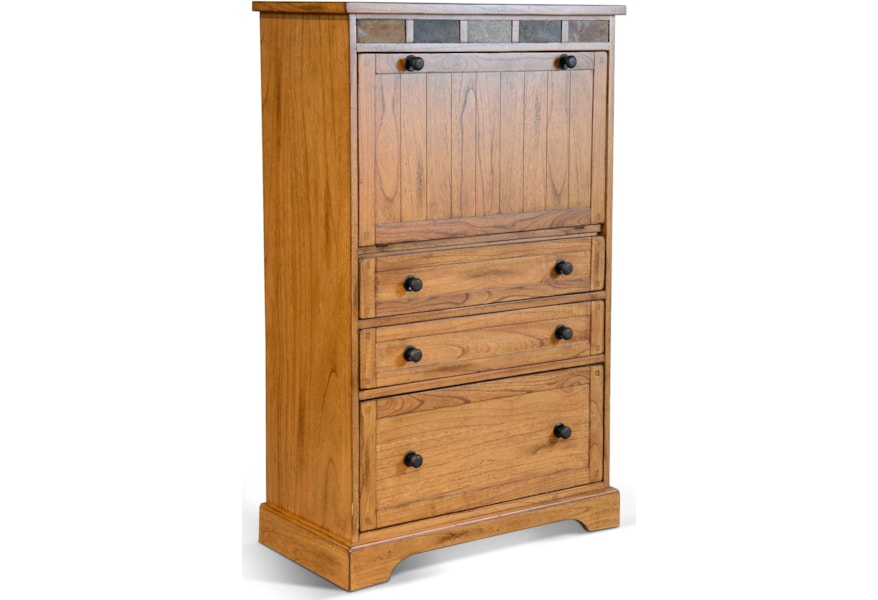 Sunny Designs Sedona 2 Laptop Armoire With Drop Leaf Desk Top