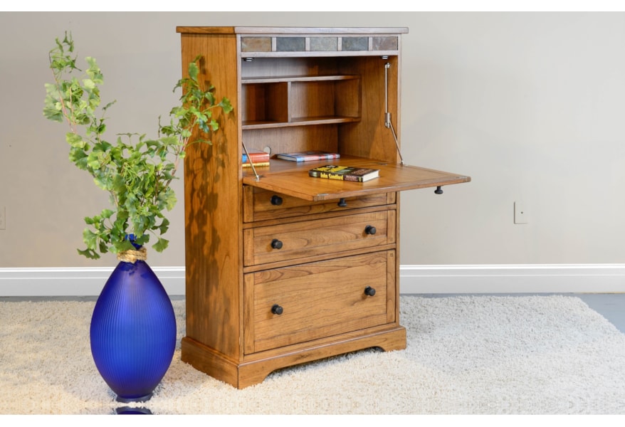 Sunny Designs Sedona 2 Laptop Armoire With Drop Leaf Desk Top