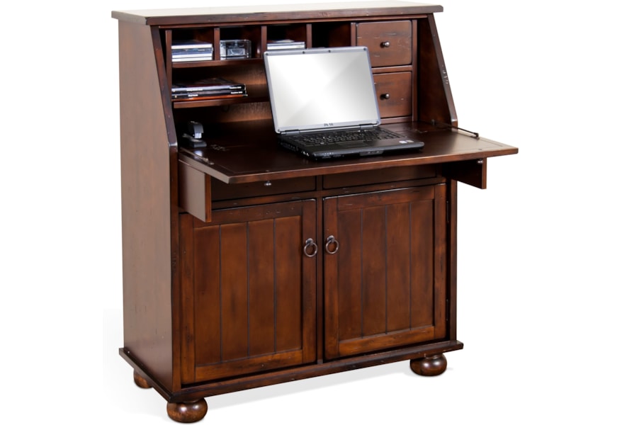 Sunny Designs Santa Fe 2 Rustic Drop Leaf Laptop Desk Armoire