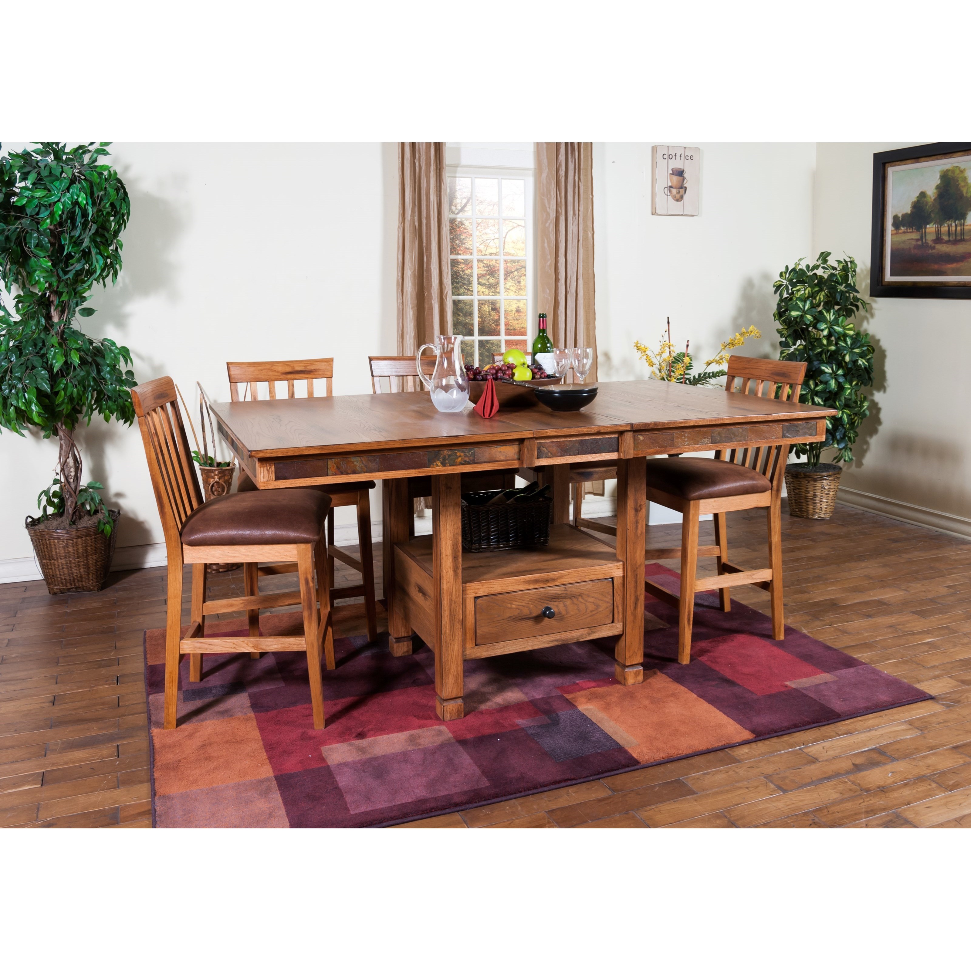 Sunny Designs Sedona Adjustable Butterfly Dining Table With