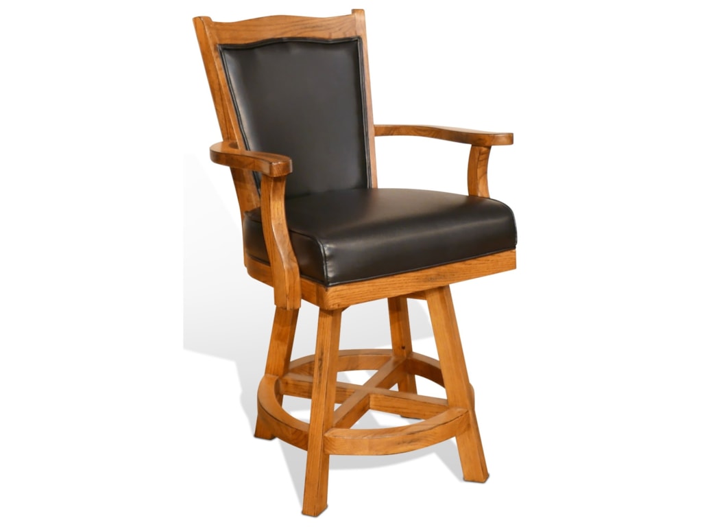 Sunny Designs Sedona 24 Cushionback Barstool W Swivel Suburban Sedona 24 Cushionback Barstool W Swivel By Sunny Designs