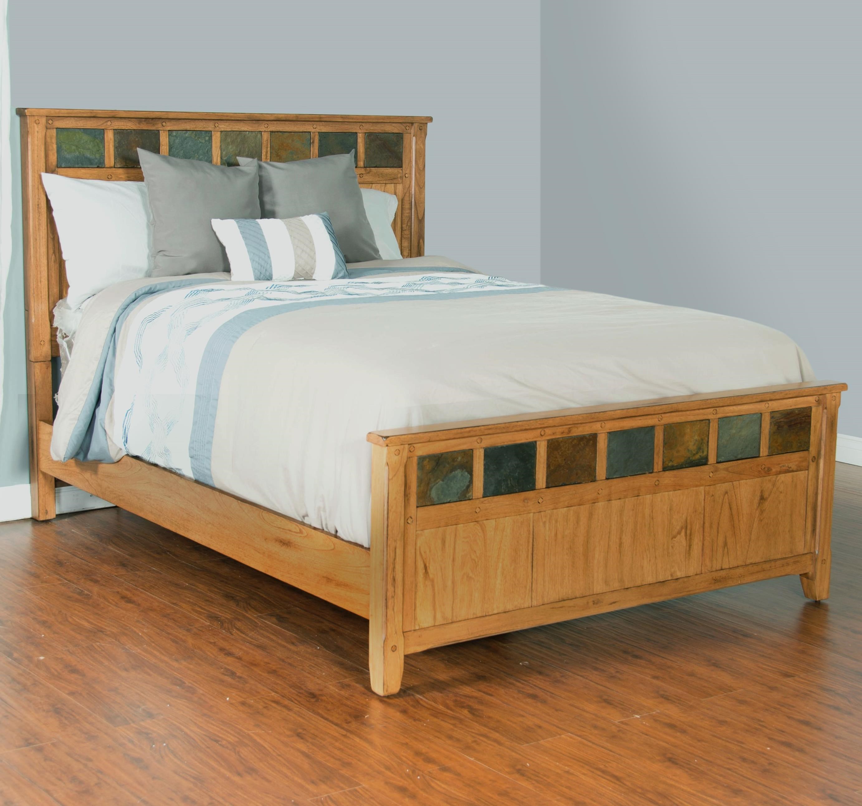 Sunny Designs Sedona Queen Bed With Slate Tiles Wayside Furniture Panel Beds