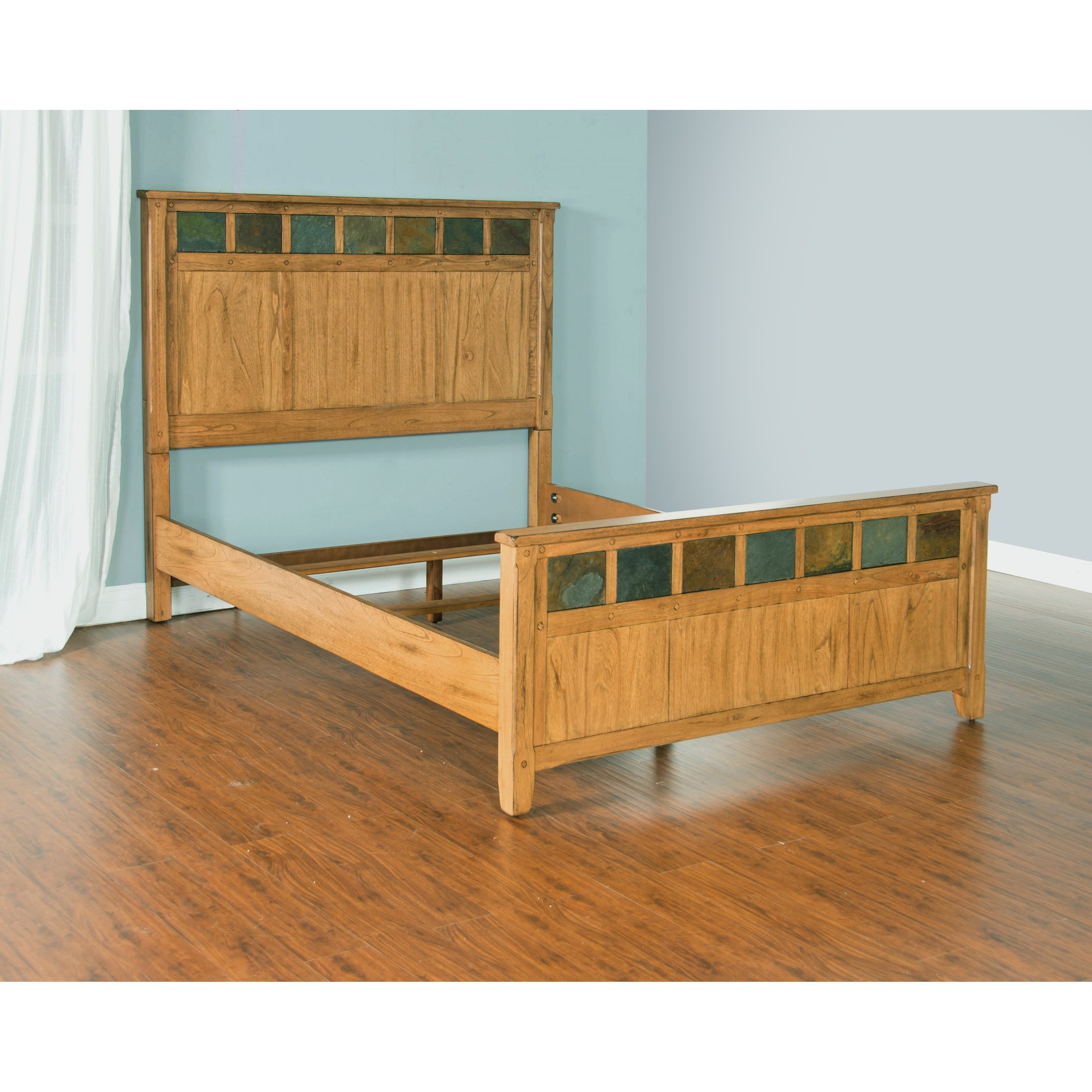 Sunny Designs Sedona Queen Bed With Slate Tiles Wayside Furniture Panel Beds