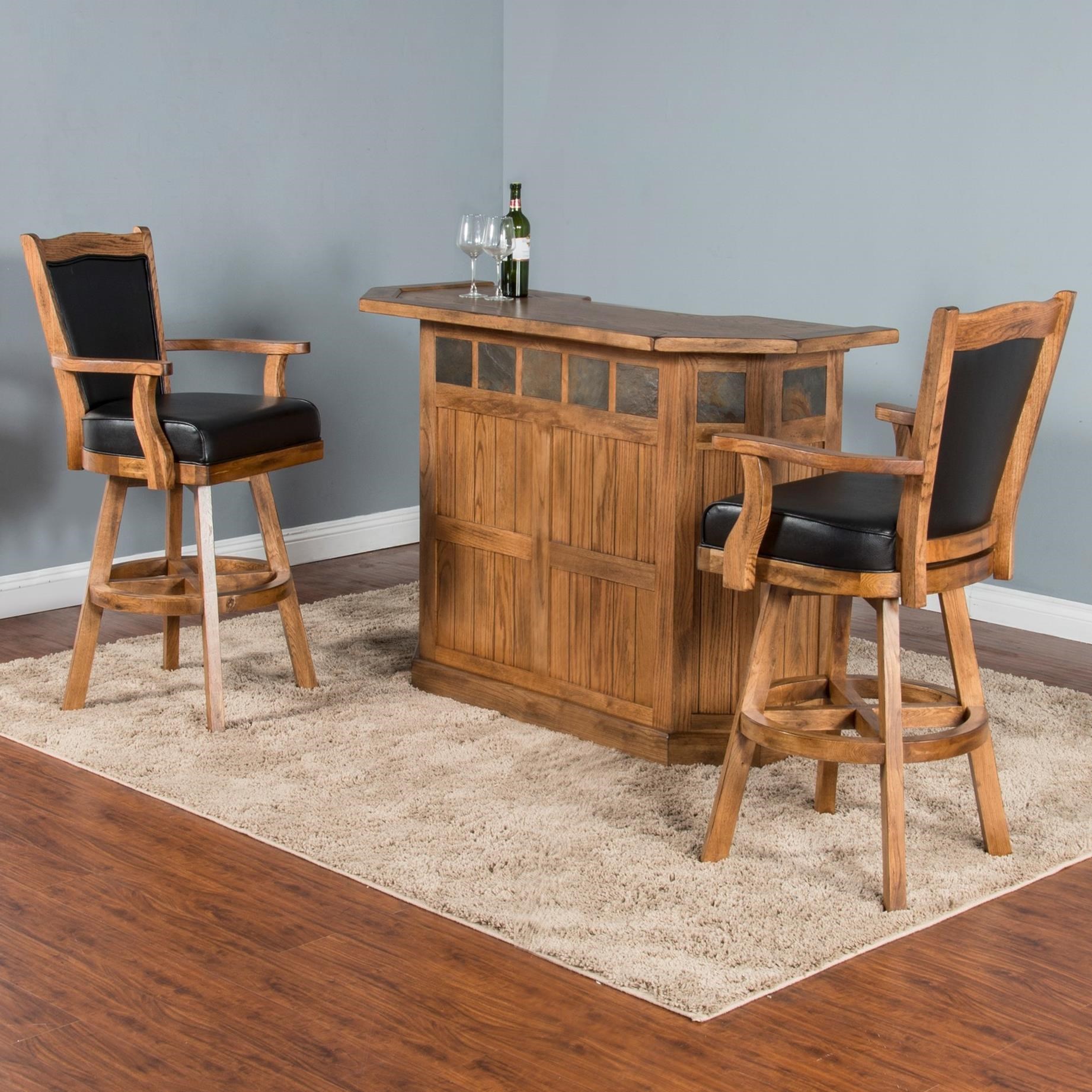 Sunny Designs Sedona Saddle Seat Barstool 1721ro Rustic Bar Stools