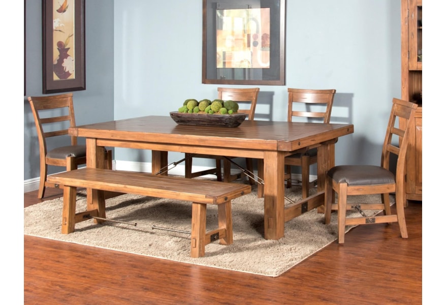 Sunny Designs Sierra Dining Table Set With Bench Home