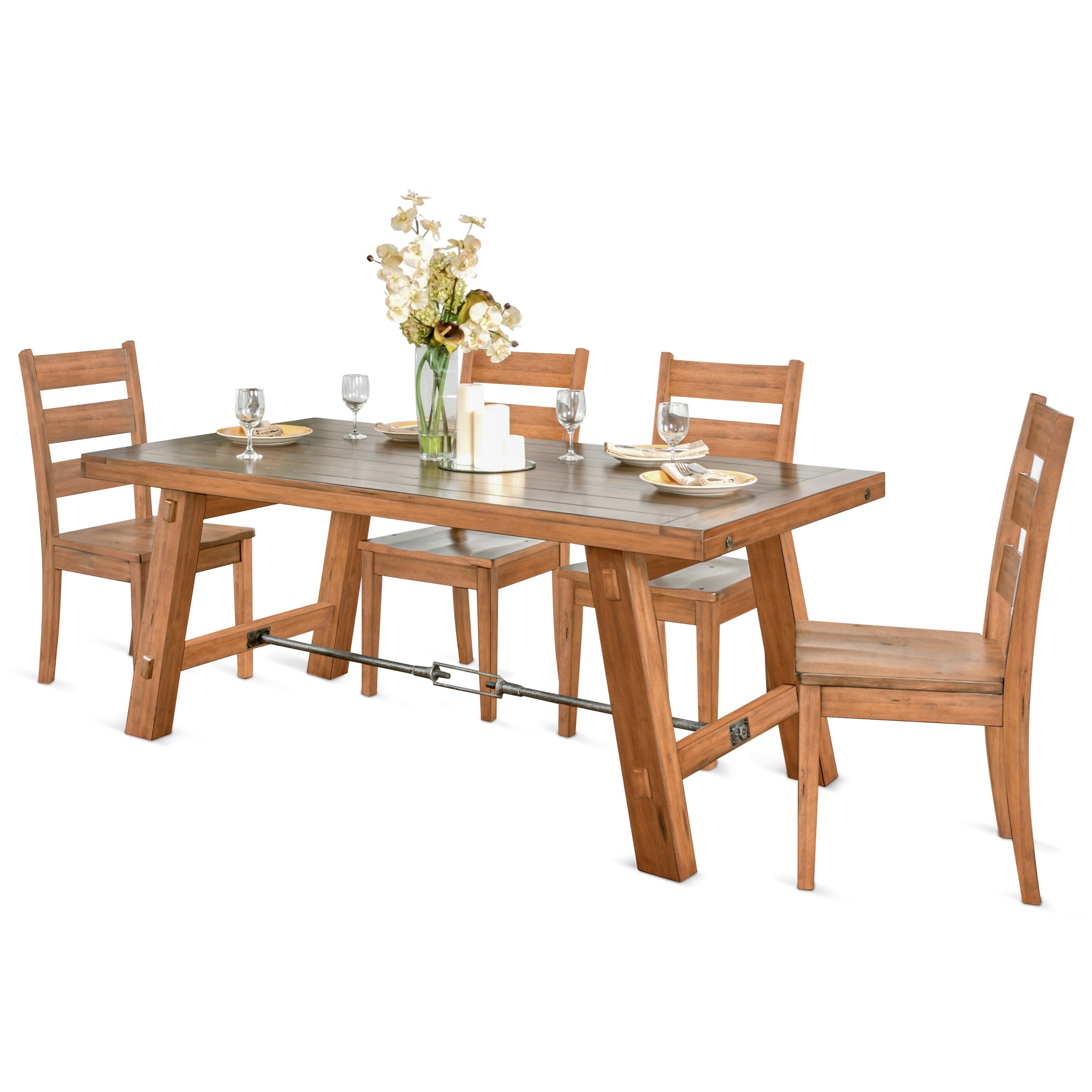 Sunny Designs Sierra Dining Table Set With 4 Chairs Sparks