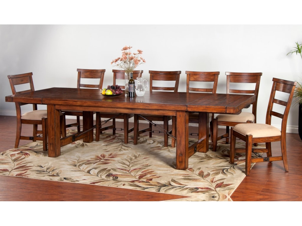 Sunny Designs Tuscany Distressed Mahogany 8 Piece Extension Table Set Conlins Furniture Dining 7 Or More Piece Sets Sunny Designs Tuscany Distressed Mahogany 8 Piece Extension Table Set Conlins Furniture Dining 7 Or More Piece Sets